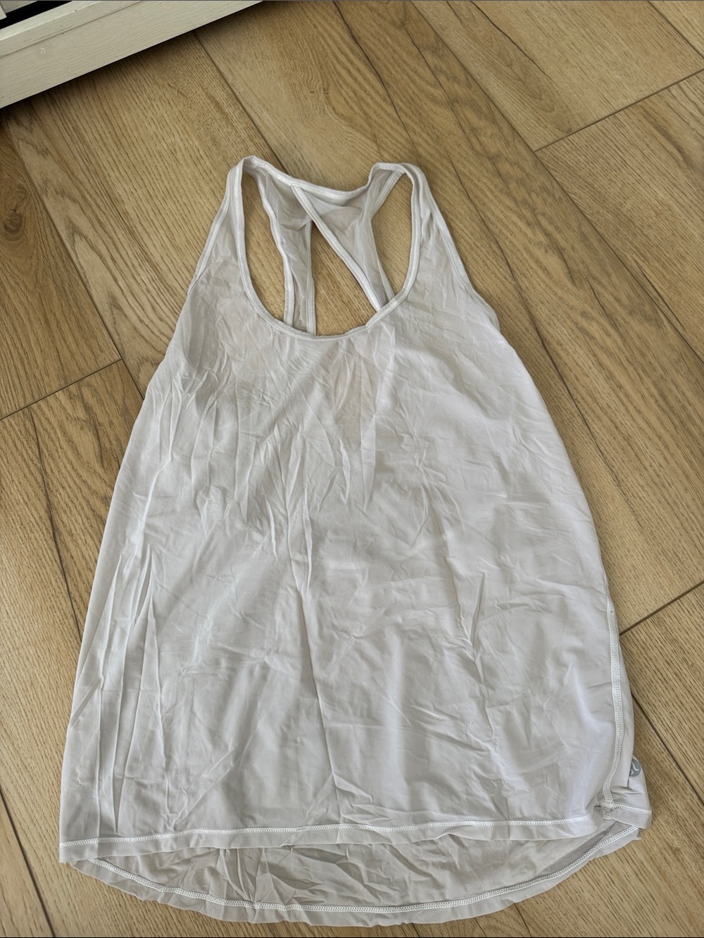 lululemon athletica White/light grey Racerback Layering Tank